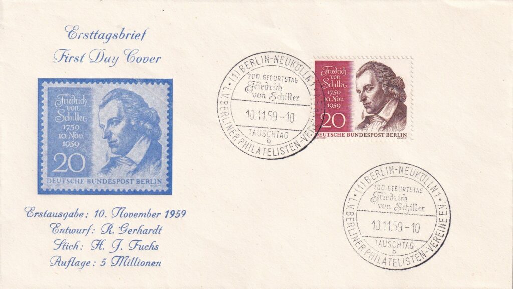 190 landespostdirektion fdc mit auflagenhinweis